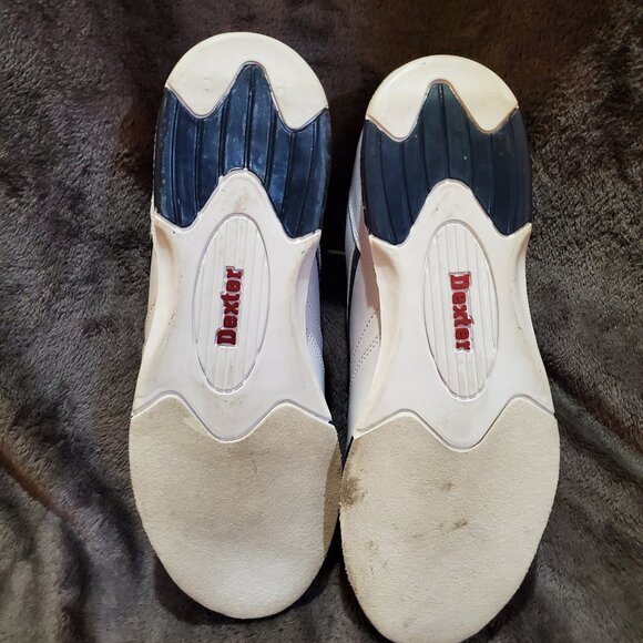 Mens Dexter Bowling Shoes White \ Blue Size 12M - Picture 9 of 13